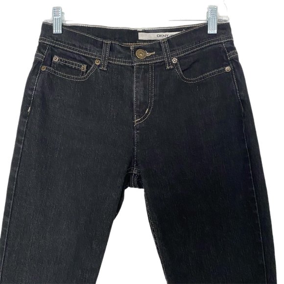 Donna Karan New York DKNY Brand Black Straight Leg Jeans Size 4 - Picture 3 of 5